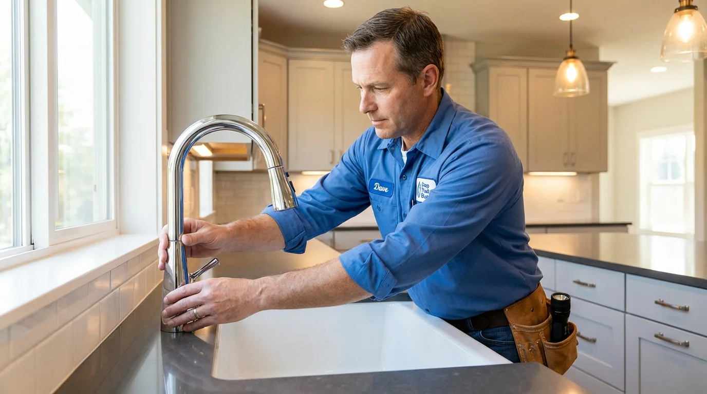Kitchen faucet installation by Johns Plumbing LLC in Aibonito